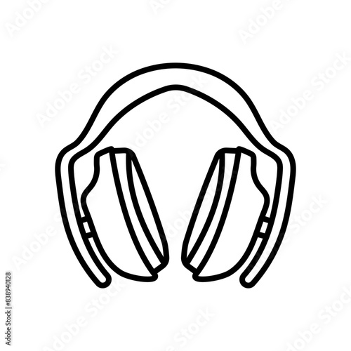 Ear Protection Outline Icon, Vector illustration