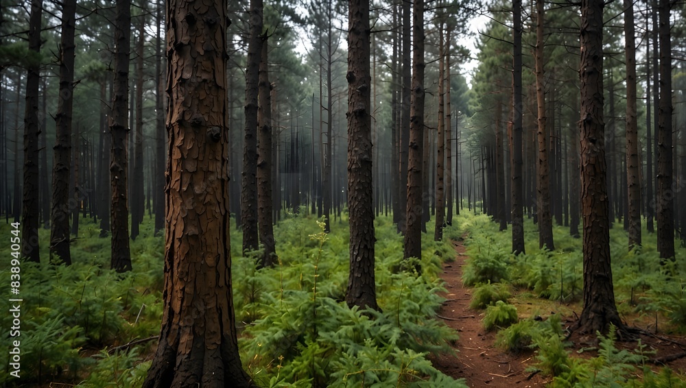 The scent of pine mingling with earthy fragrances in the vast forest expanse ai_generated The scent of pine mingling with earthy fragrances in the vast forest expanse ai_generated