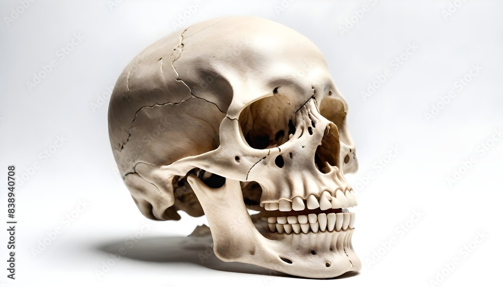 Skeleton isolated on white Background Generative Ai Skeleton isolated on white Background Generative Ai
