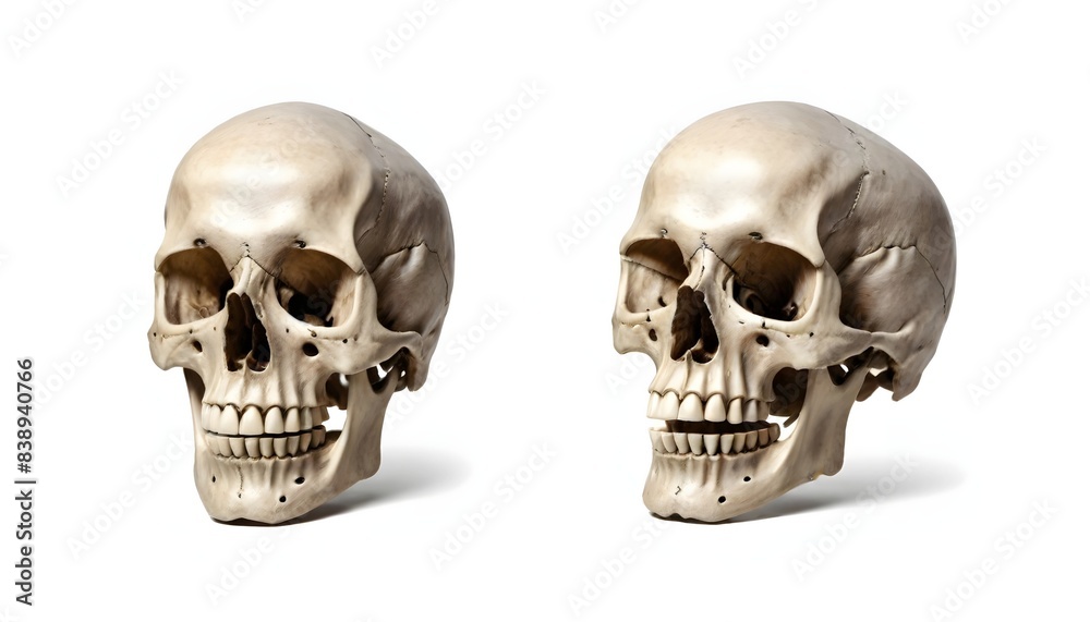 Skeleton isolated on white Background Generative Ai Skeleton isolated on white Background Generative Ai
