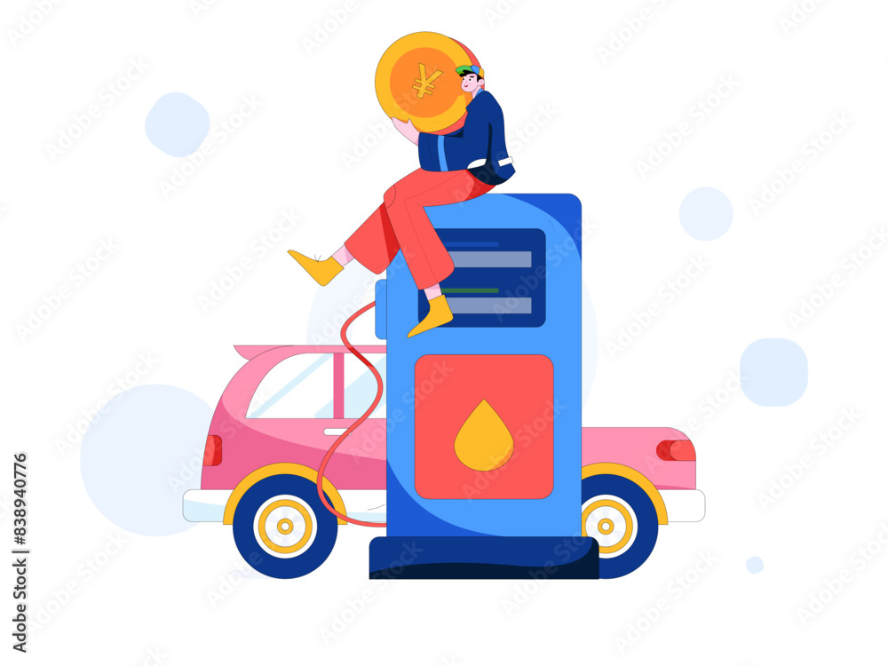 Vector Internet operation hand-drawn illustration of people getting discounts for refueling their cars
Vector Internet operation hand-drawn illustration of people getting discounts for refueling their cars