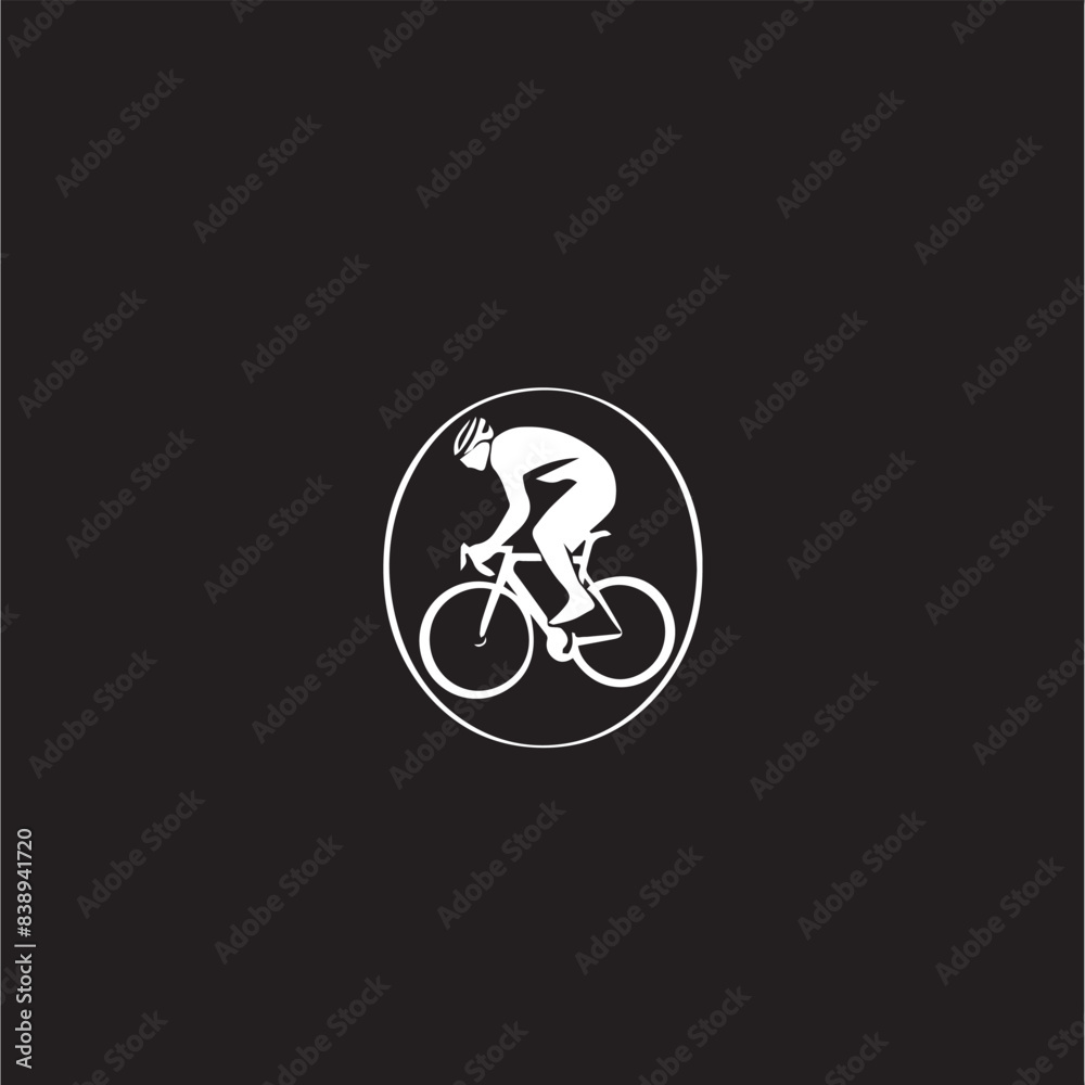 Cyclist riding mountain bike Vector illustration Cyclist riding mountain bike Vector illustration