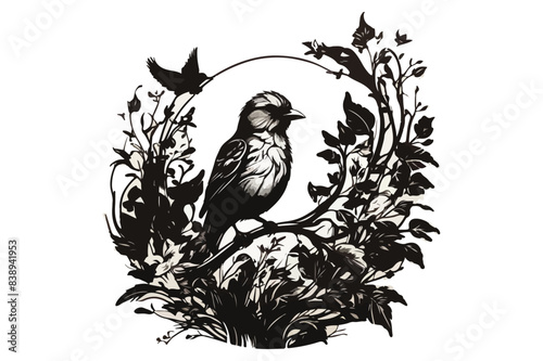 Wallpaper Mural Bird vector illustration silhouette image icon Torontodigital.ca