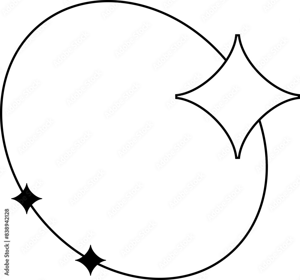 Minimalist Monoline Shape Element Minimalist Monoline Shape Element