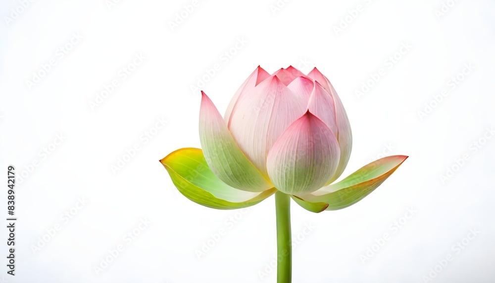Lotus flower isolated on white Background Generative Ai Lotus flower isolated on white Background Generative Ai