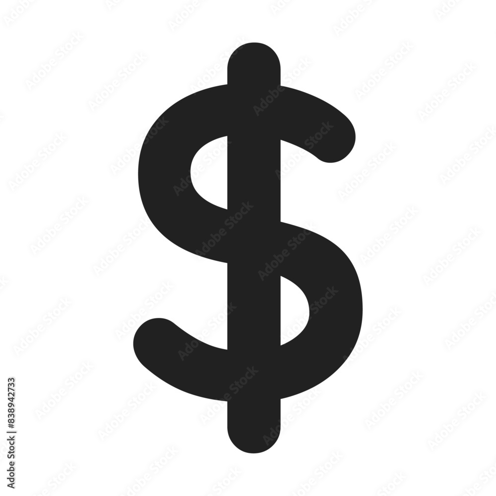 American Dollar USD currency sign black silhouette American Dollar USD currency sign black silhouette