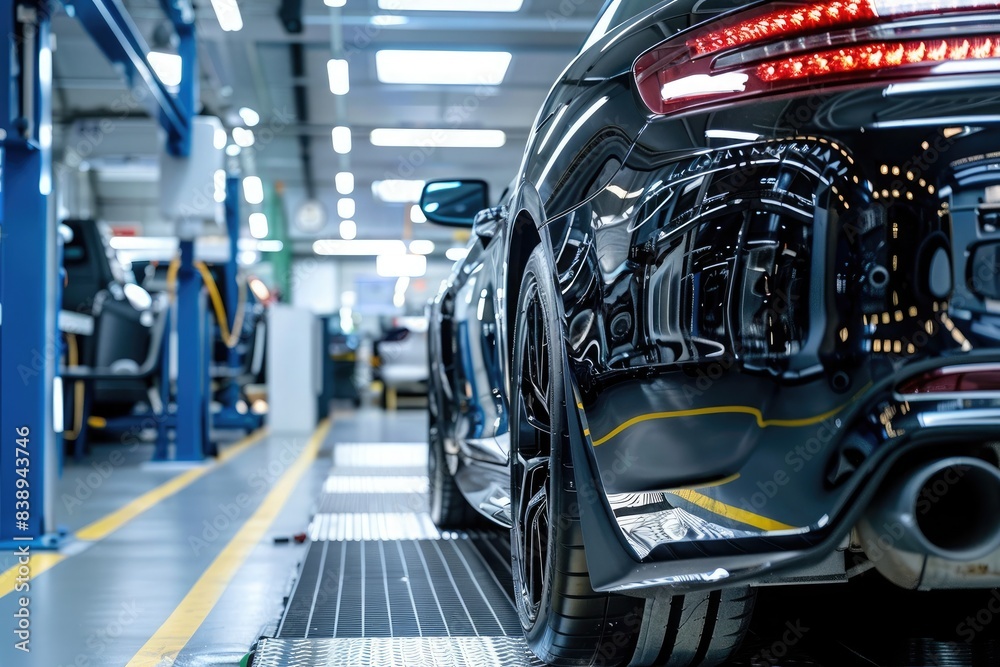 Obraz premium Car repair and maintenance services in the garage
