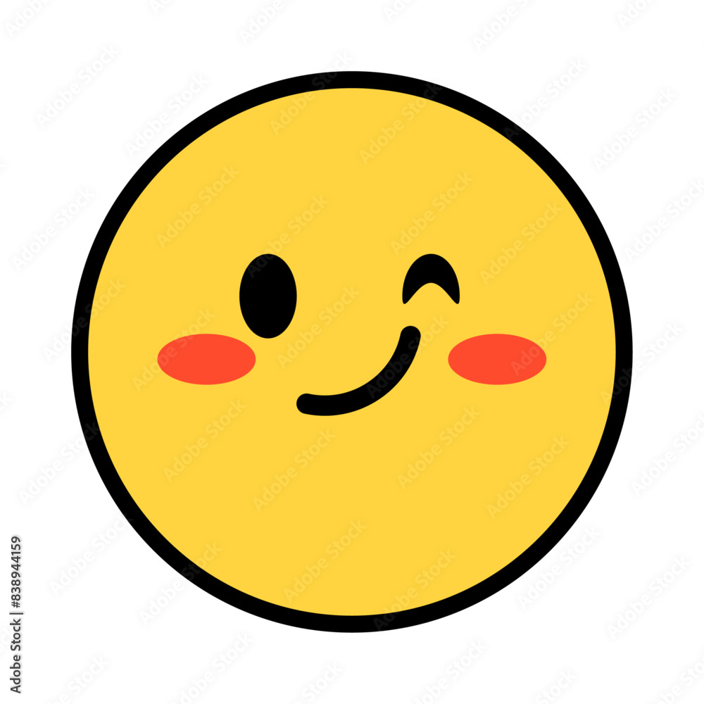 Fototapeta premium Flat emoticon reaction illustration on white background