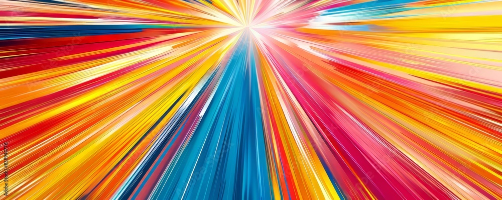 Abstract Colorful Stripes Radiating Outwards