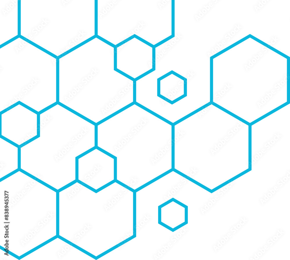 Hexagon Outline Corner Element