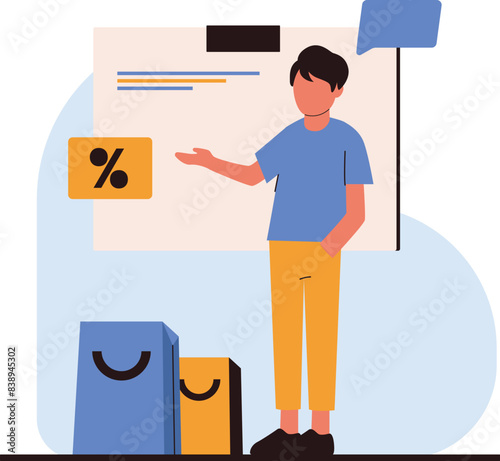 Shopping online ecommerce illustration vector collections