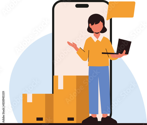 Shopping online ecommerce illustration vector collections