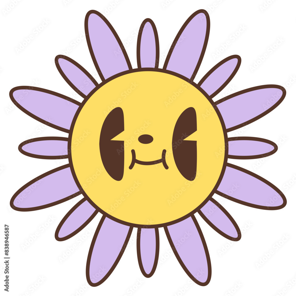 Groovy Flower Cartoon Element Groovy Flower Cartoon Element
