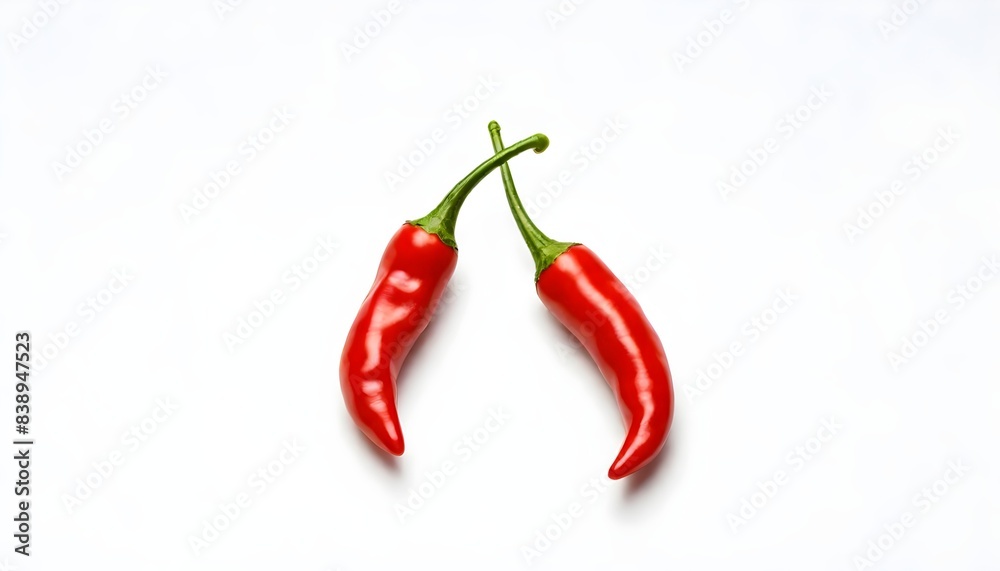 Chilli isolated on white Background Generative Ai Chilli isolated on white Background Generative Ai
