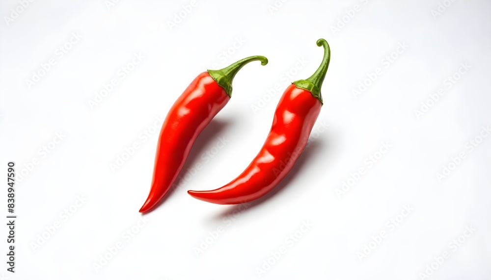 Chilli isolated on white Background Generative Ai Chilli isolated on white Background Generative Ai