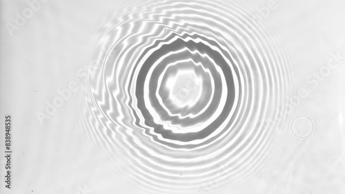 Water drop falling down in slow motion, Top view
