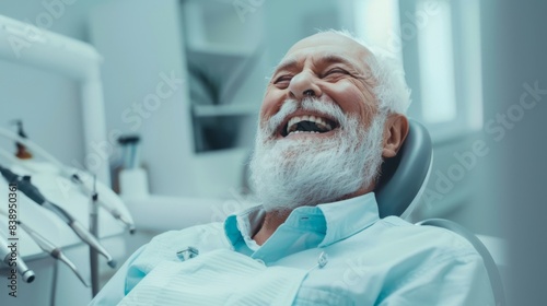 The cheerful senior patient