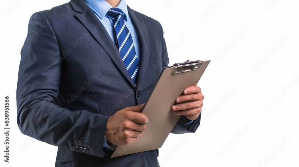 The businessman with clipboard The businessman with clipboard