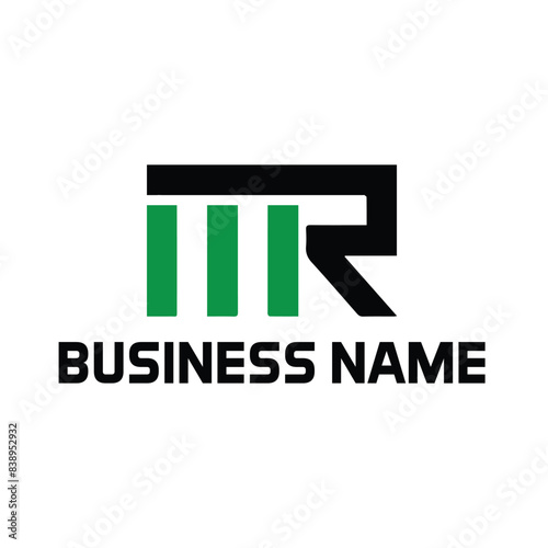 minimalist MR letter logo design vector files included