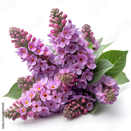 beautiful buddleja blooming in cottage garden. close up of pink buddleja davidii flowers. floral wallpaper. wild natural garden, butterfly bush isolated on white background, detailed, png photo
