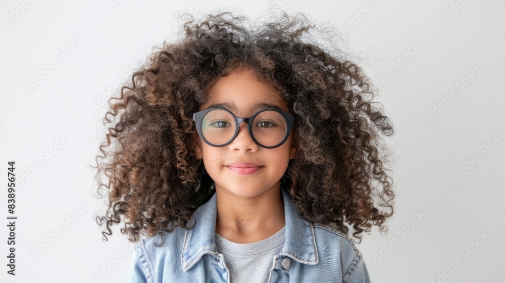 Obraz premium The girl with curly hair