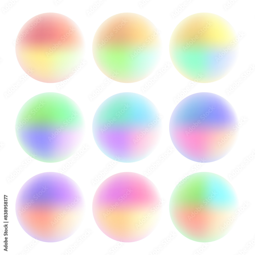 Gradient round geometric shape collection Gradient round geometric shape collection