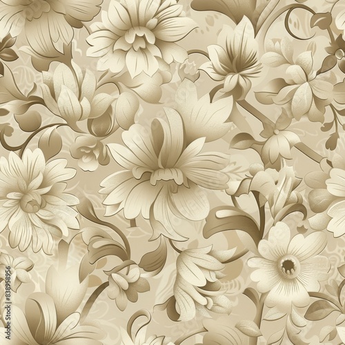 Wallpaper Mural bohemian geometrik and floral seamless pattren Torontodigital.ca