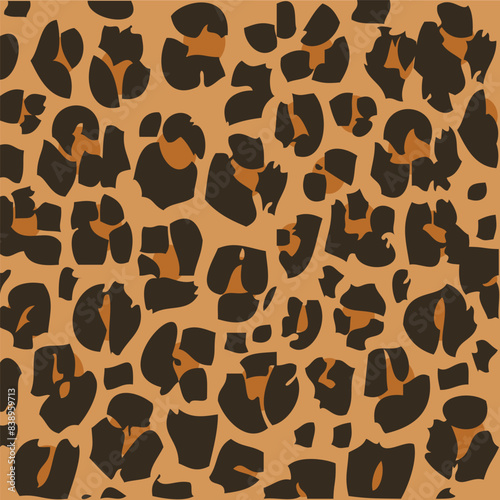 leopard skin simple animal jungle fashion texture background pattern vector