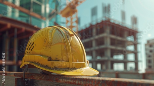 The yellow construction helmet photo