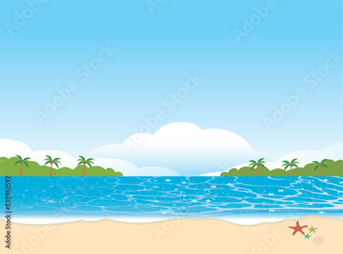 夏　南国　海　背景