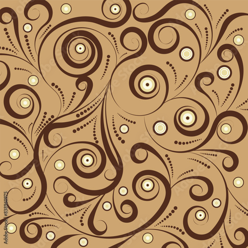 Twirl simple pattern classic vintage background wallpaper vector pattern