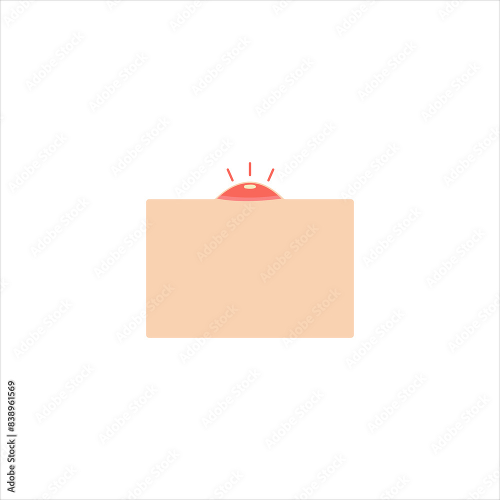 Acne skin vector illustration on white background. Skin problems and ...