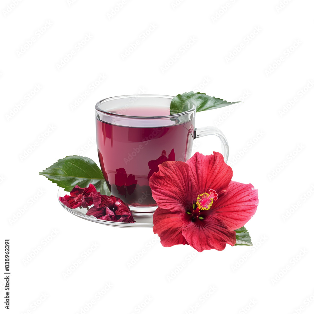 Hibiscus tea isolated on white background Hibiscus tea isolated on white background