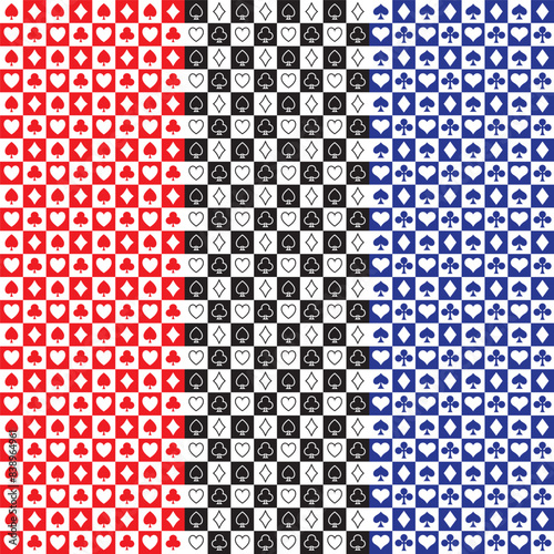 Solitaire card play box background pattern