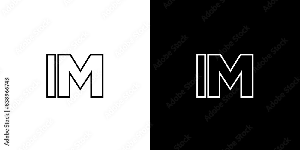 Letter I and M, IM logo design template. Minimal monogram initial based logotype. Letter I and M, IM logo design template. Minimal monogram initial based logotype.