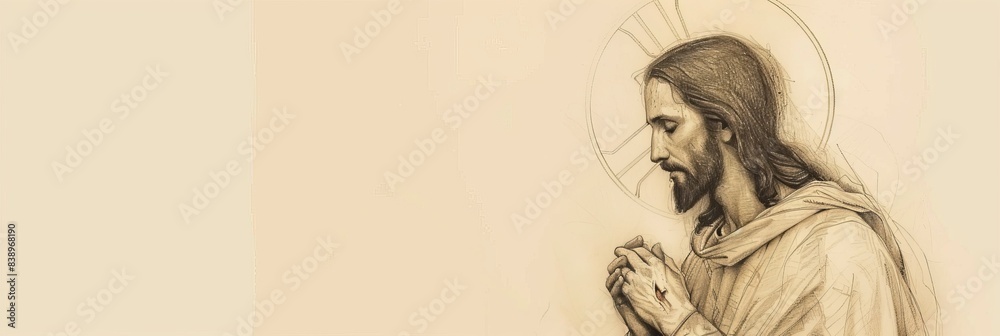 Jesus' Promise of Eternal Life for Believers, Biblical Illustration of Hope and Salvation, Ideal for Religious Banner,Christian banner Jesus' Promise of Eternal Life for Believers, Biblical Illustration of Hope and Salvation, Ideal for Religious Banner,Christian banner