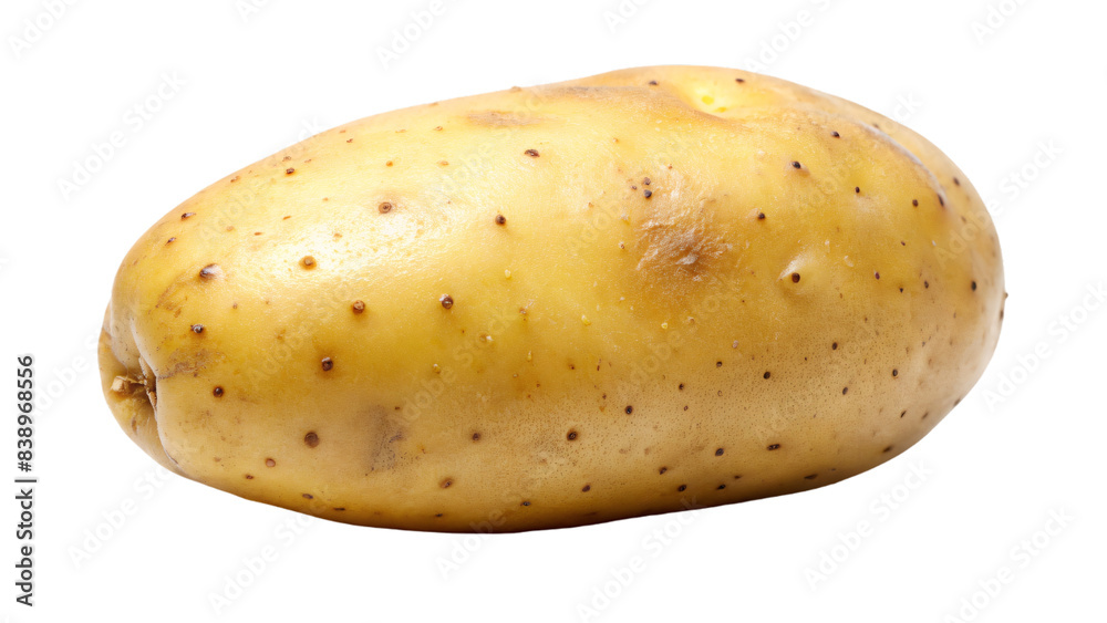 Raw potato sit against a clean white background Raw potato sit against a clean white background