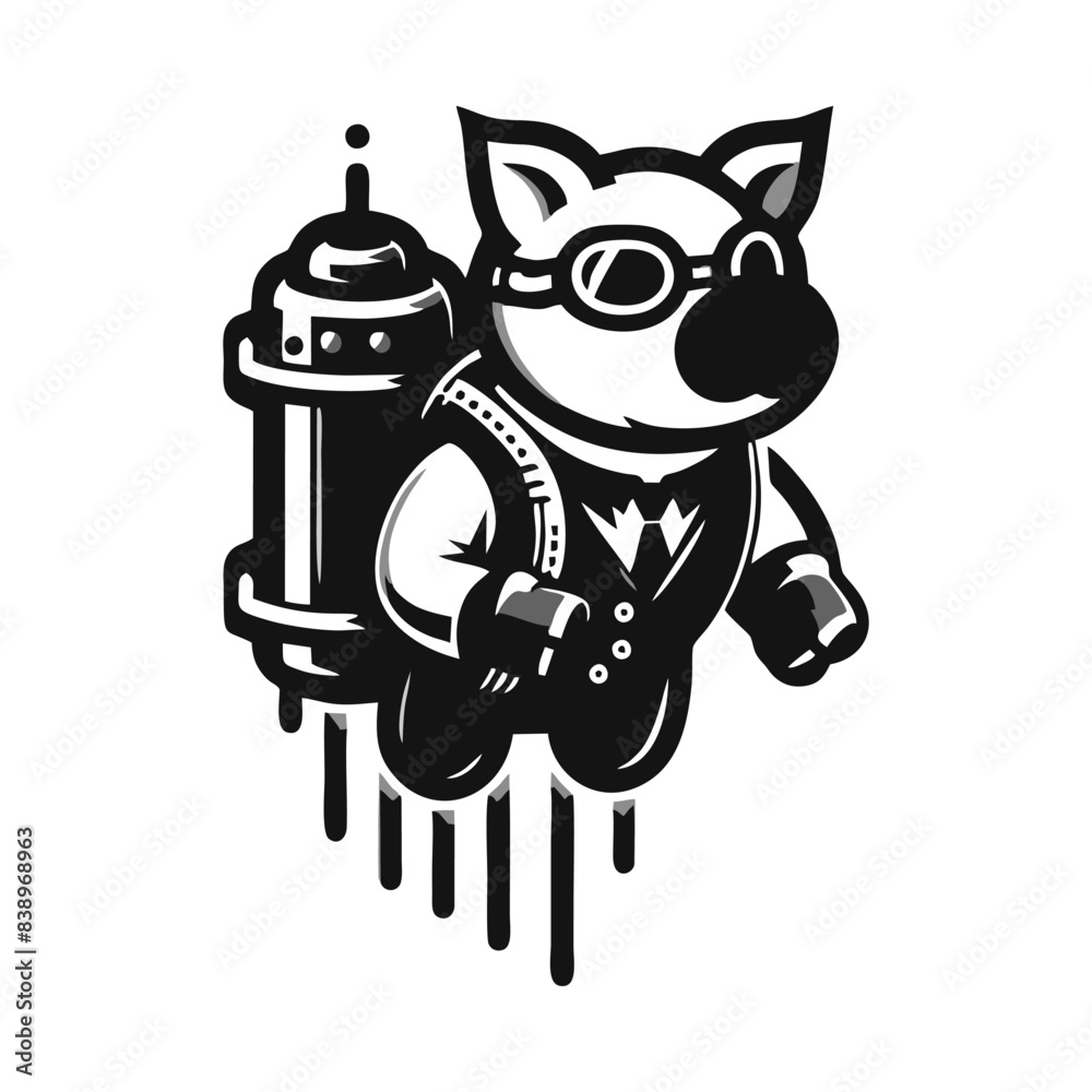 pig and rocket logo. pig logo design wearing a rocket on its back.pig rocket illustration pig and rocket logo. pig logo design wearing a rocket on its back.pig rocket illustration