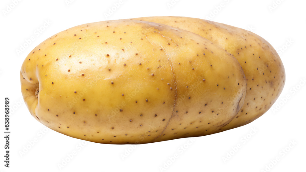 Raw potato sit against a clean white background Raw potato sit against a clean white background