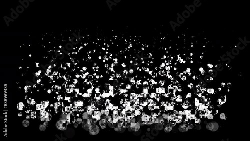 Glitter, light, stars, particles, 4K, material, effects, blocks, white