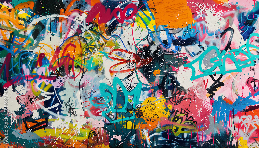 Fototapeta premium Abstract graffiti colorful background