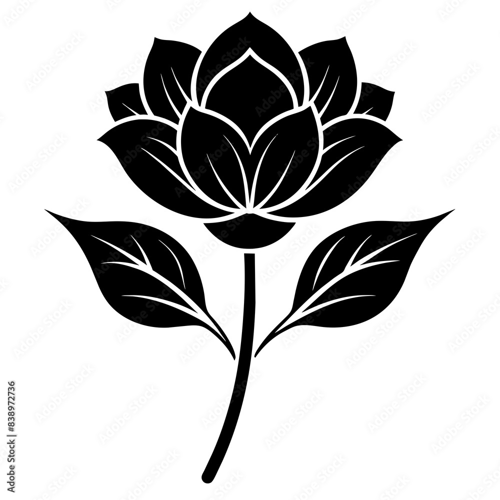 Obraz premium Flower pictogram Icon vector silhouettes illustration