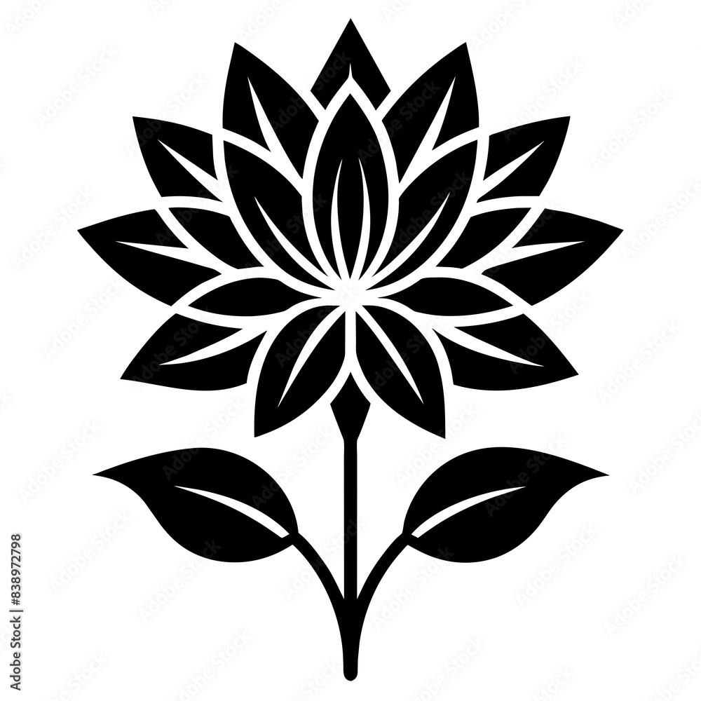Fototapeta premium vector black and white flower