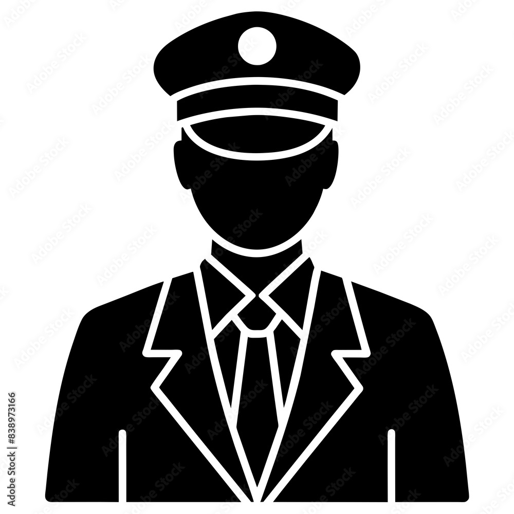 Customs officer enforcement in uniform. Vector illustration isolated on white background. Customs officer enforcement in uniform. Vector illustration isolated on white background.