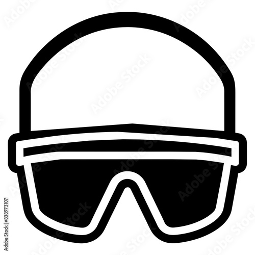 Safety Glasses black icon silhouettes vector illustration