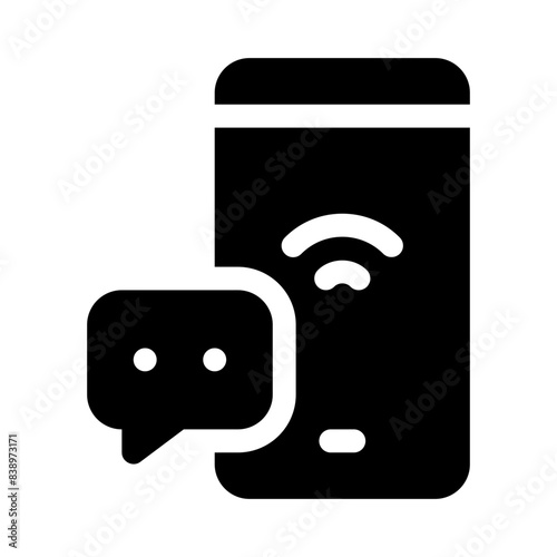 messaging glyph icon