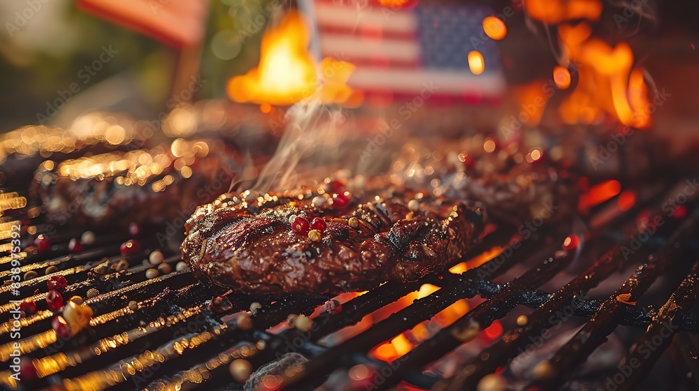 Barbecue on Independence Day in the USA Barbecue on Independence Day in the USA