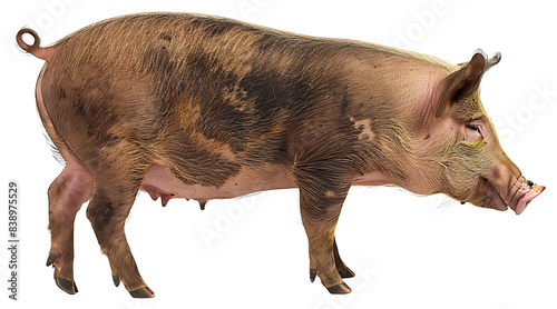 A country pig isolated on a transparent background PNG