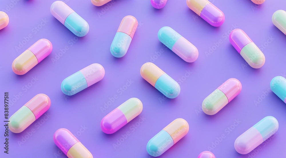 3d Pills abstract background 3d Pills abstract background
