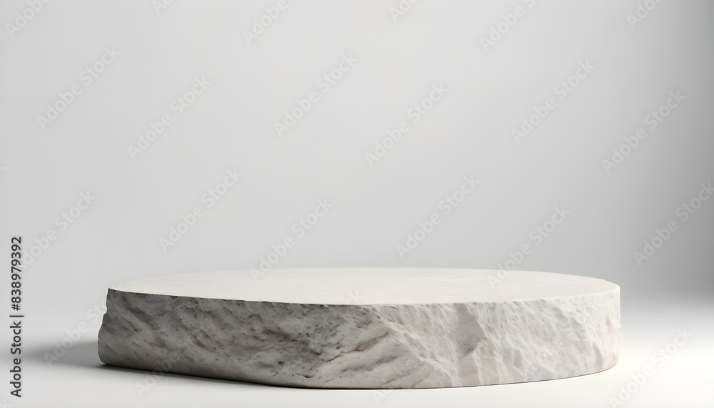 Stone podium product isolated on white Stone podium product isolated on white